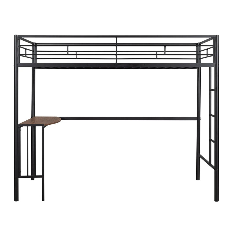 Bunk Bed With Desk, Ladder And Quality Slats For Bedroom