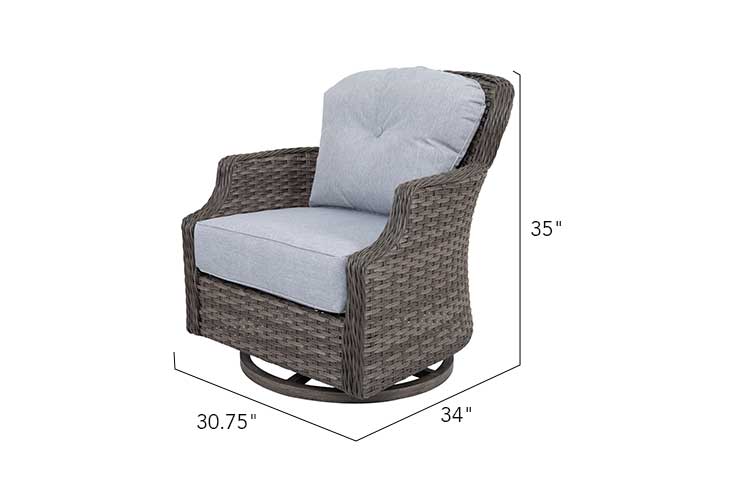 Tenaya 4-Piece Firepit Set with Swivel Rocking Chairs by Outdoor-USA®