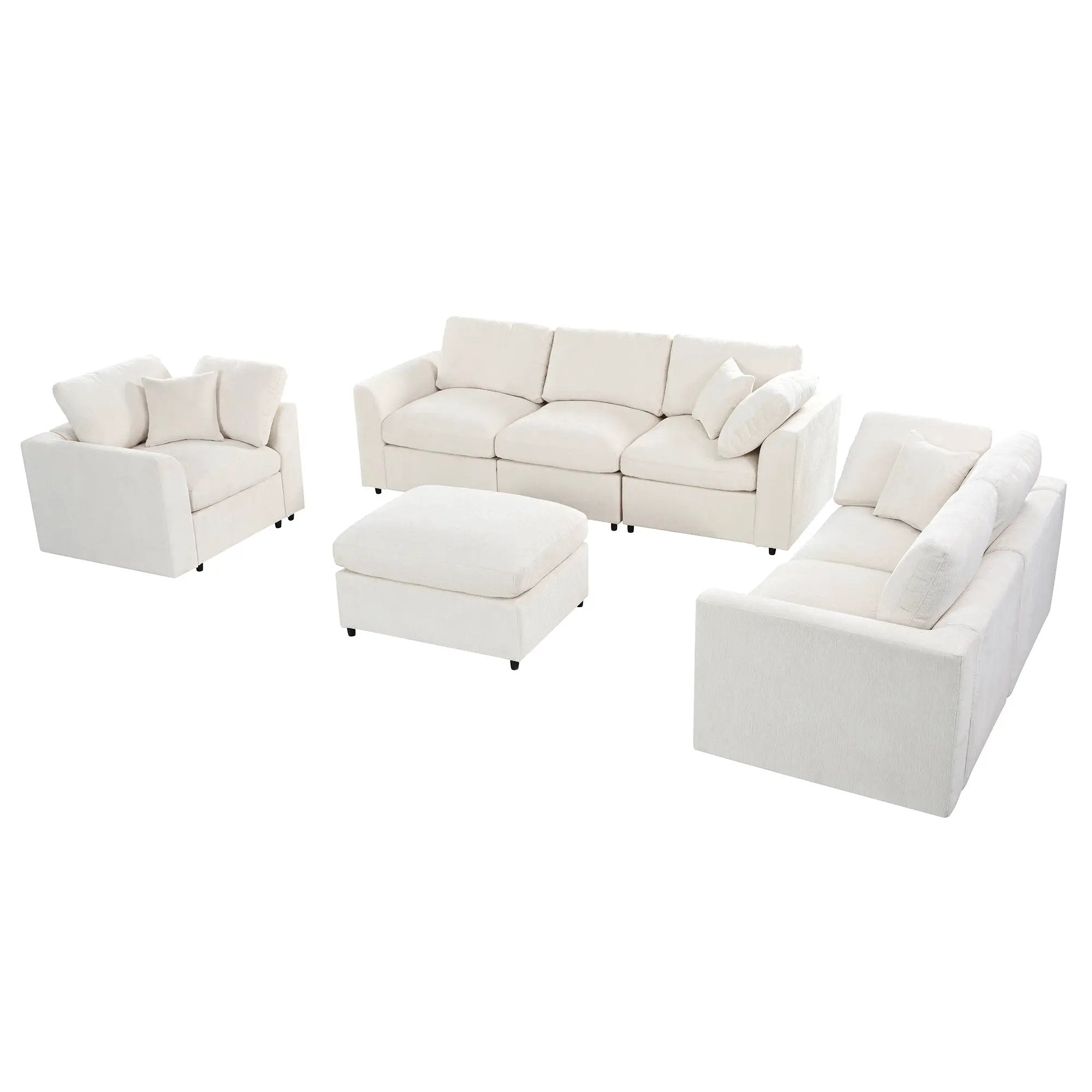 U-Style 4-Piece Modular Sofa Set by HouseOfZazla