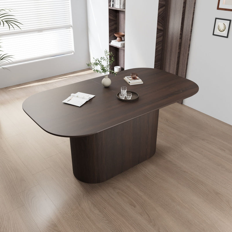 Modern Dining Table With Vertical Striped Legs by HouseOfZazla