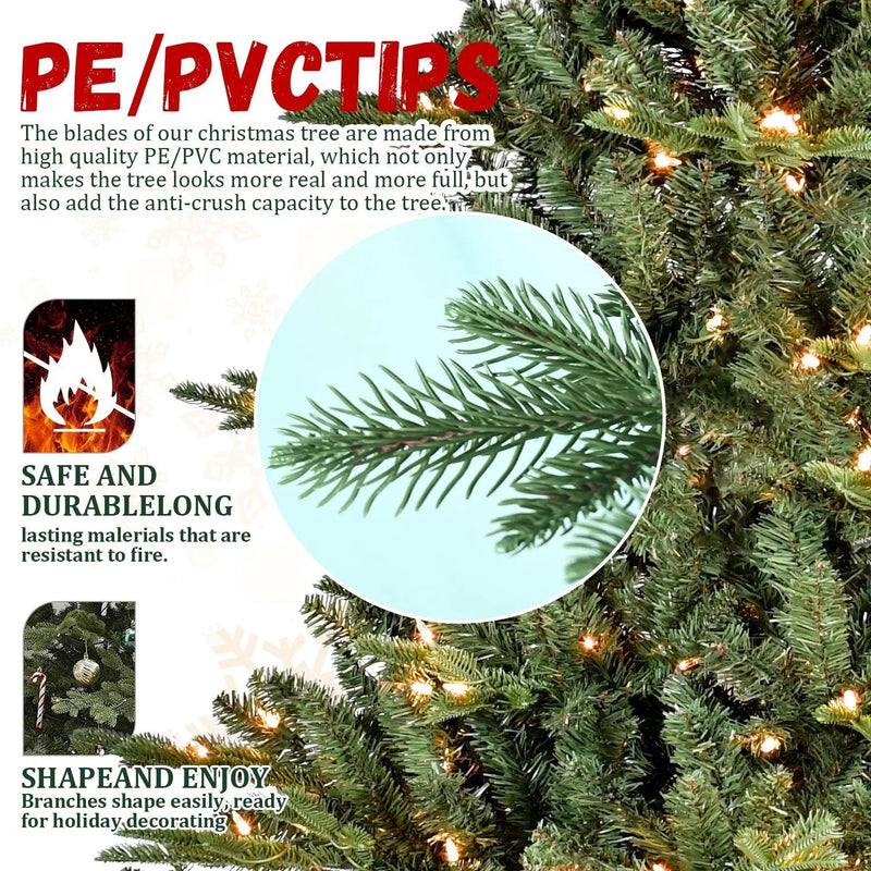5FT The Full-Bodied Pre-Lit Evergreen Christmas Tree by HouseOfZazla
