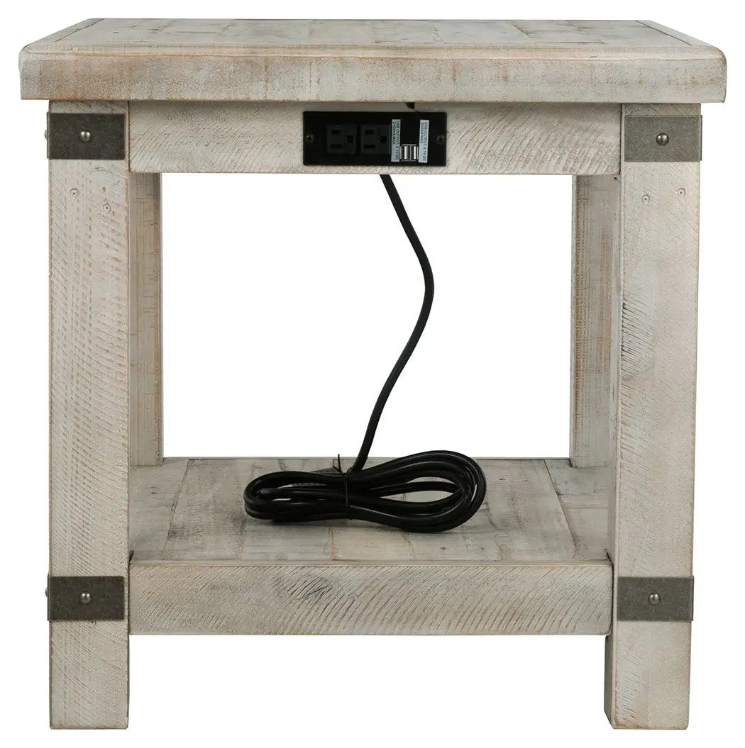 Carynhurst - Rectangular End Table - White Wash Gray by Unique Piece Furniture