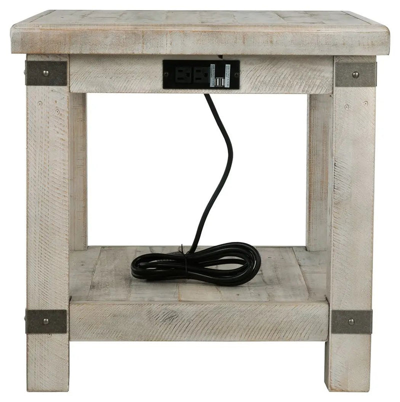 Carynhurst - Rectangular End Table - White Wash Gray by Unique Piece Furniture