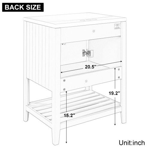 24" Black Bathroom Vanity by HouseOfZazla
