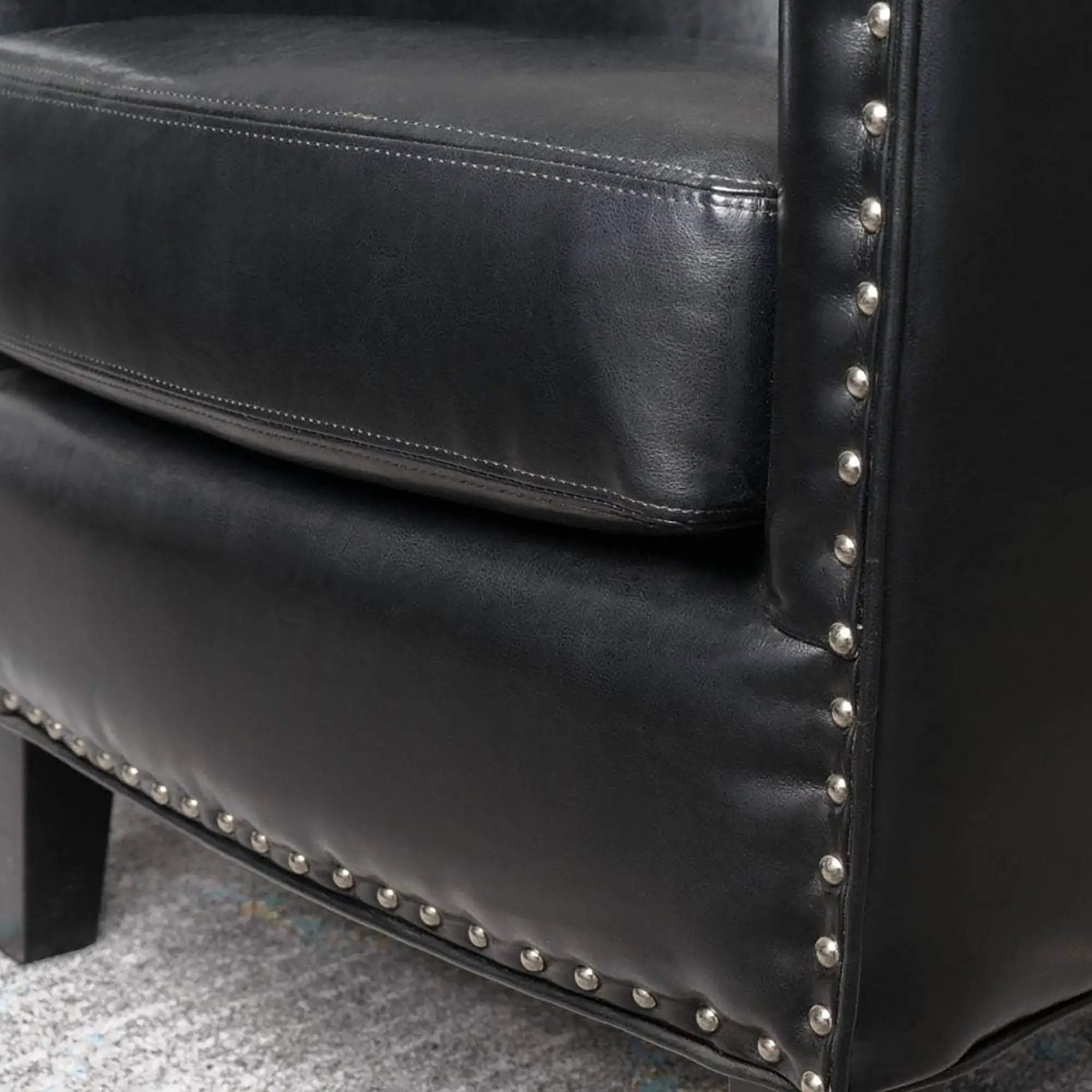 Enigmatica Upholstered Club Chair with Nailhead Trim by HouseOfZazla