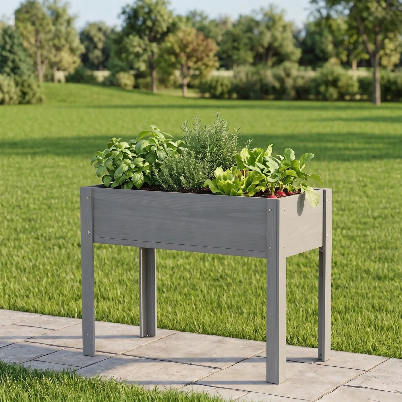 Raised Garden Bed With Legs, Elevated Planter Box For Outdoor Plants by Unique Piece Furniture