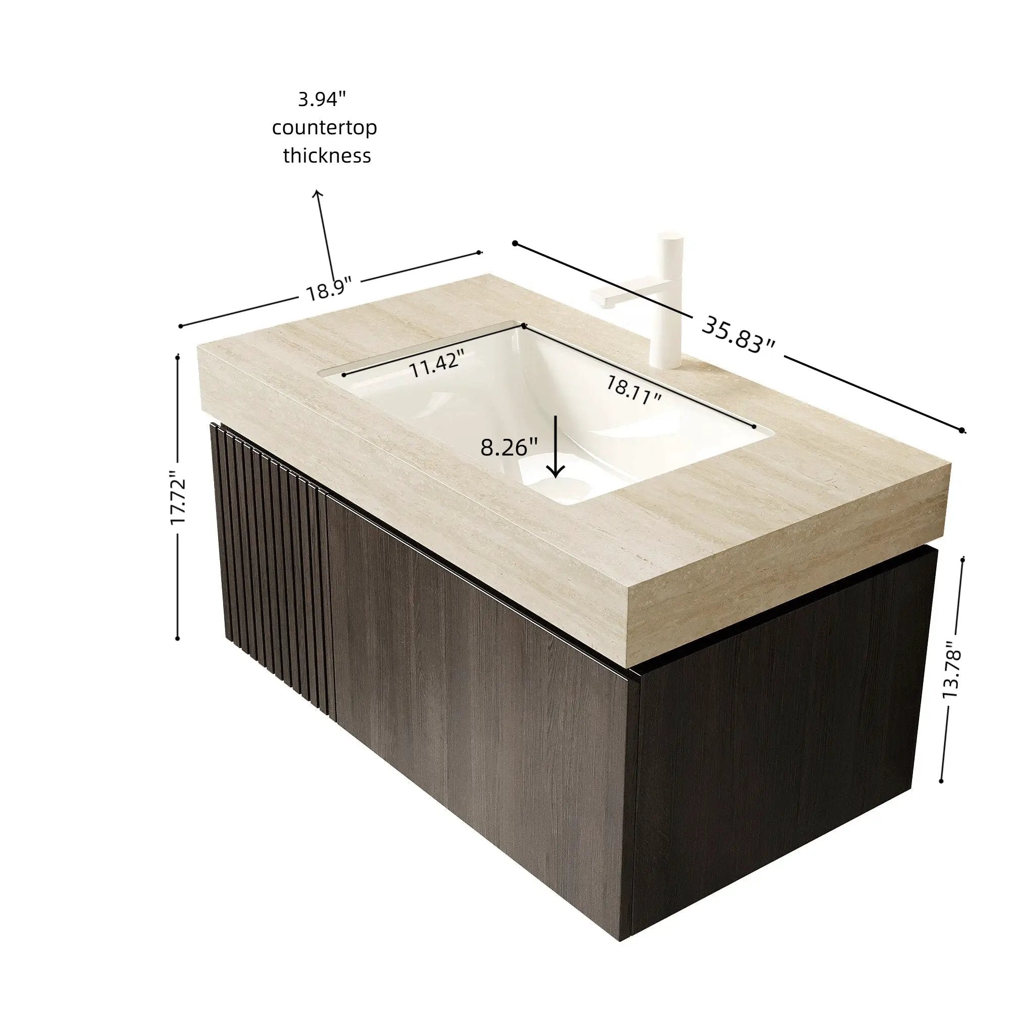 MURI 36" Bathroom Vanity & Sink by HouseOfZazla