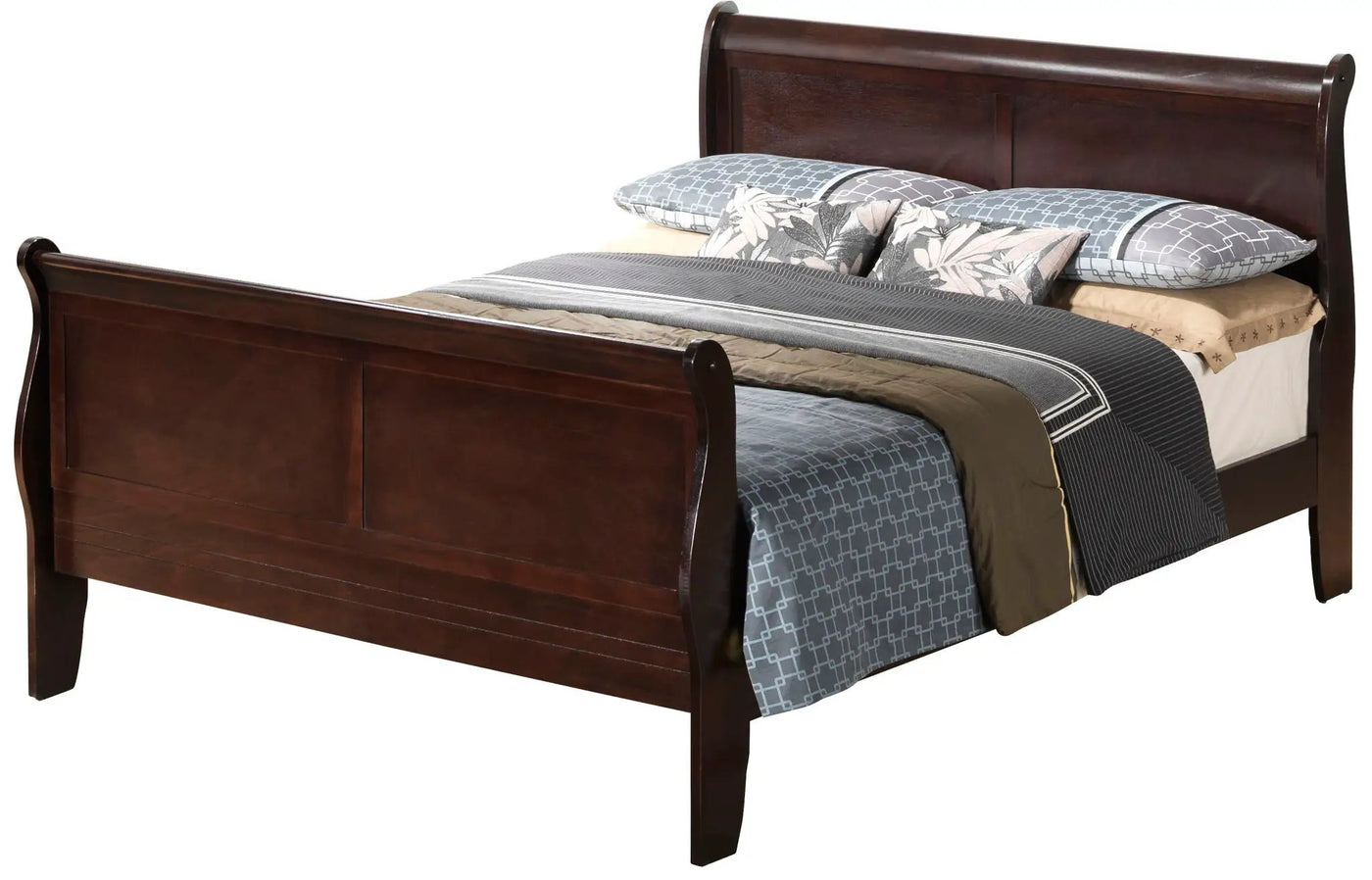 Louis Phillipe - Panel Sleigh Bed by HouseOfZazla