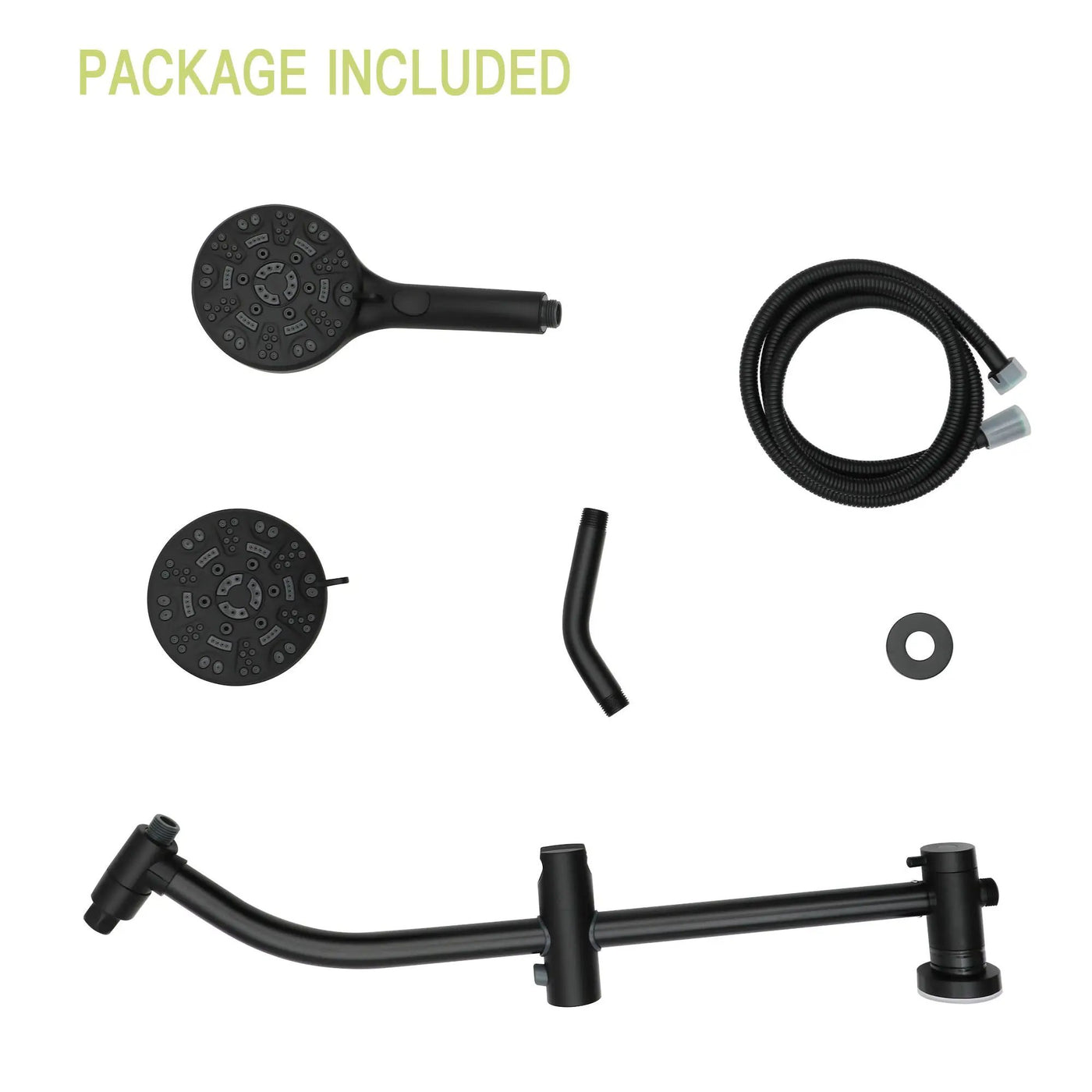 Multi Function Dual Shower Head System With 4.7" Rain Showerhead, 8 Function Hand Shower, Adjustable Slide Bar by HouseOfZazla