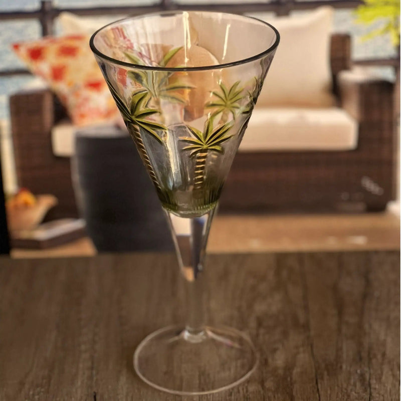 Leadingware V Shaped Unbreakable Plastic Wine Glasses, 14Oz (Set of 4) - Clear by HouseOfZazla