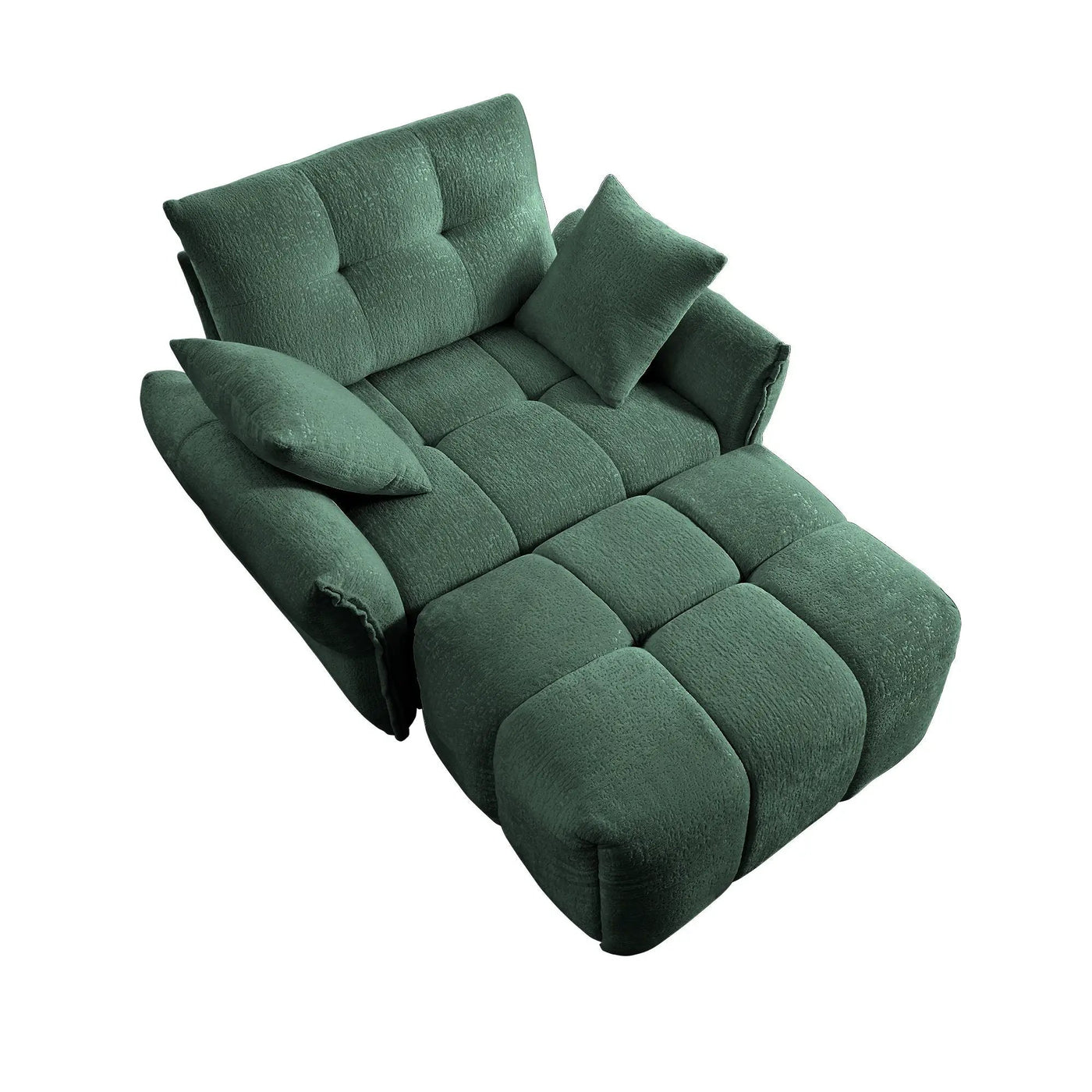 Ergonomic Single Seater Sofa With Ottoman, High Resilience Support Cushions by Unique Piece Furniture