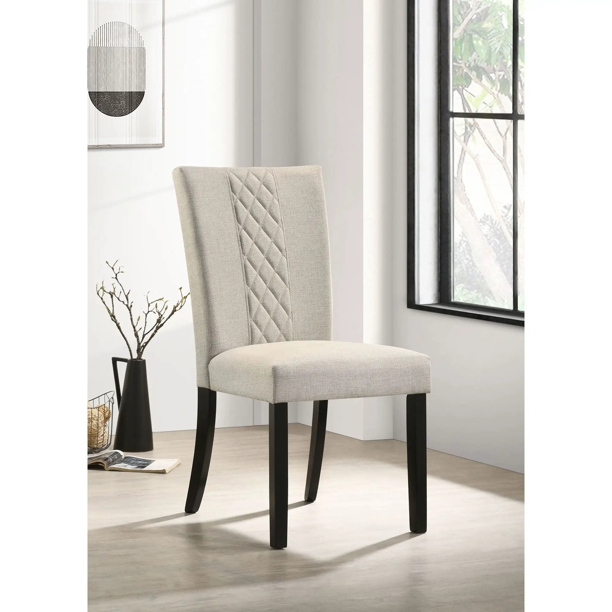 Modoc - Upholstered Dining Side Chair (Set of 2) - Beige by HouseOfZazla