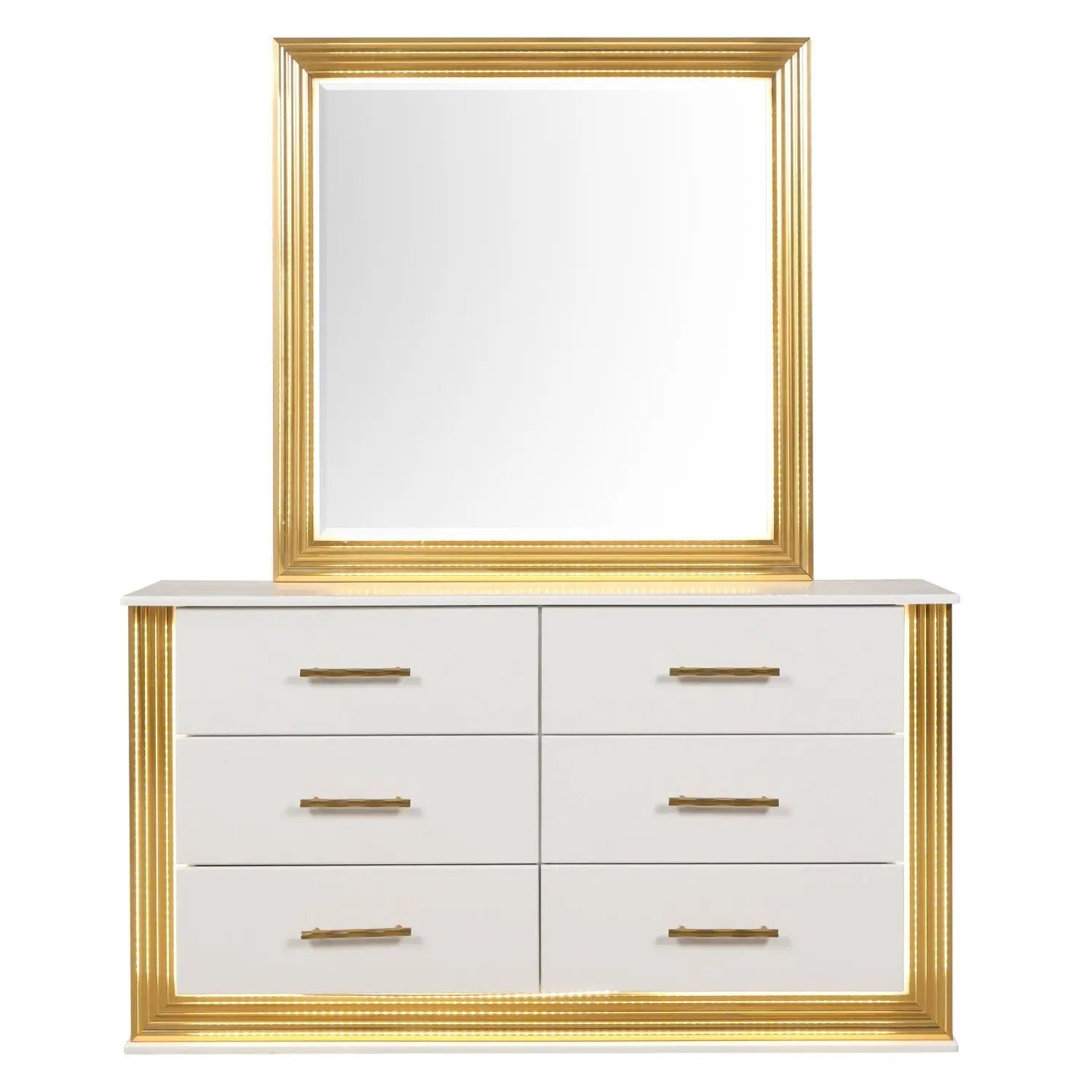 Obsession - 6 Drawer Dresser - White by HouseOfZazla