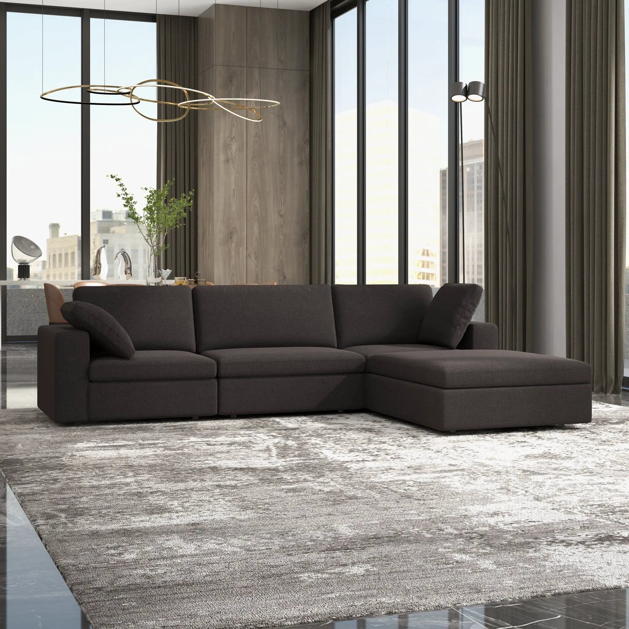 Cecilia - Modular Corner Sectional Modern Sofa by HouseOfZazla