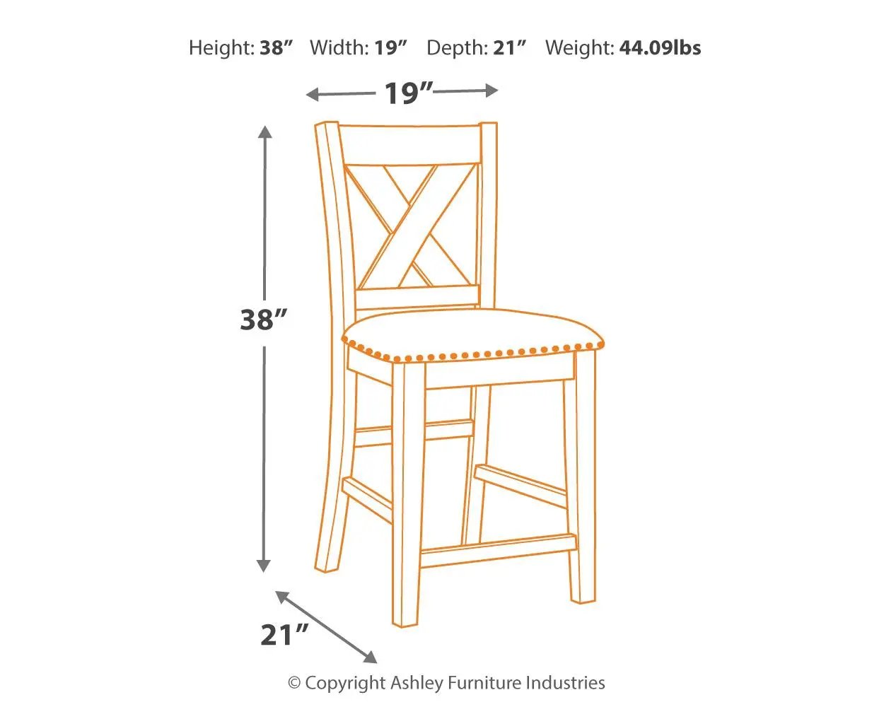 Caitbrook - Upholstered Barstool (Set of 2) - Gray by Unique Piece Furniture