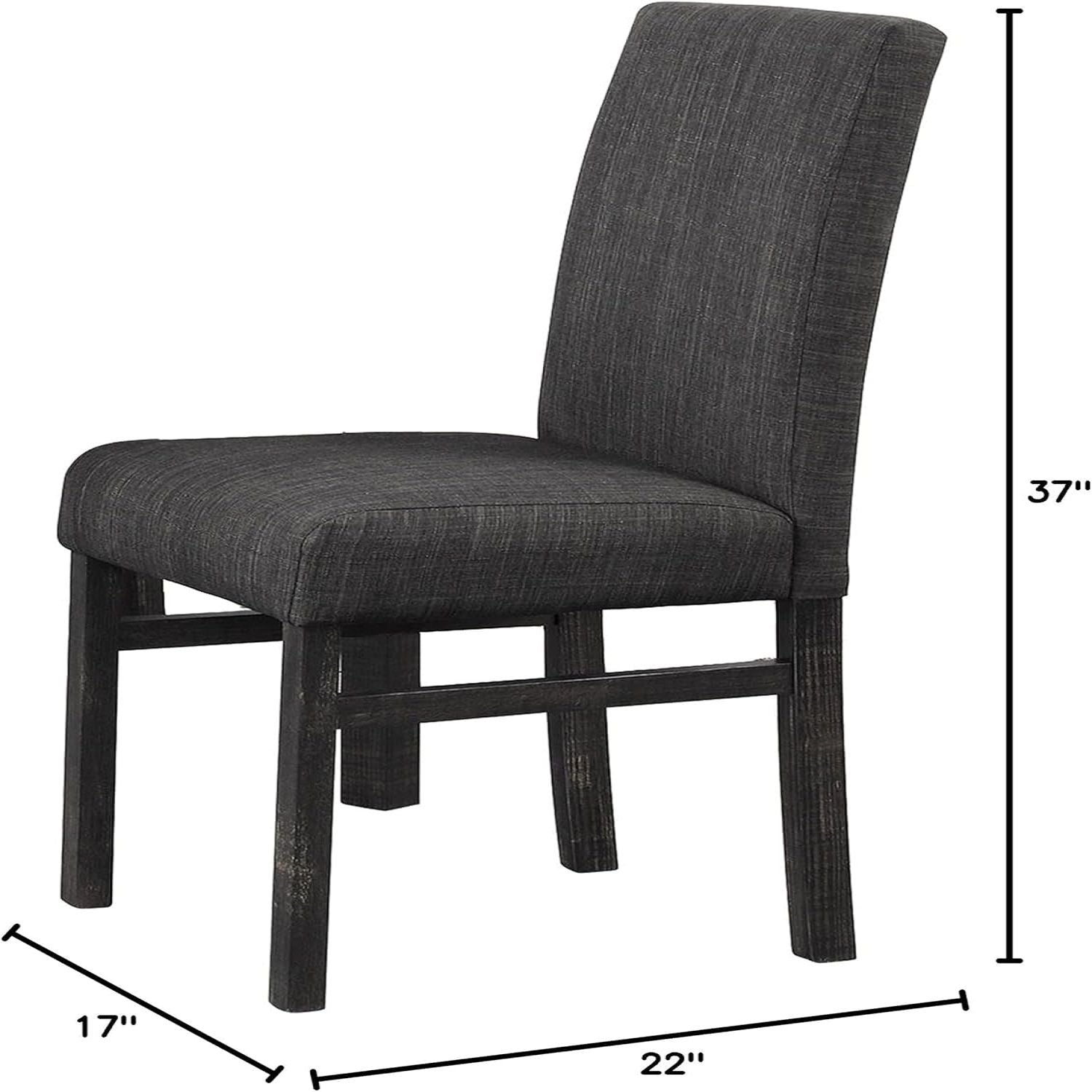 5 Piece Transitional Dining Set With Table And Upholstered Chairs by HouseOfZazla