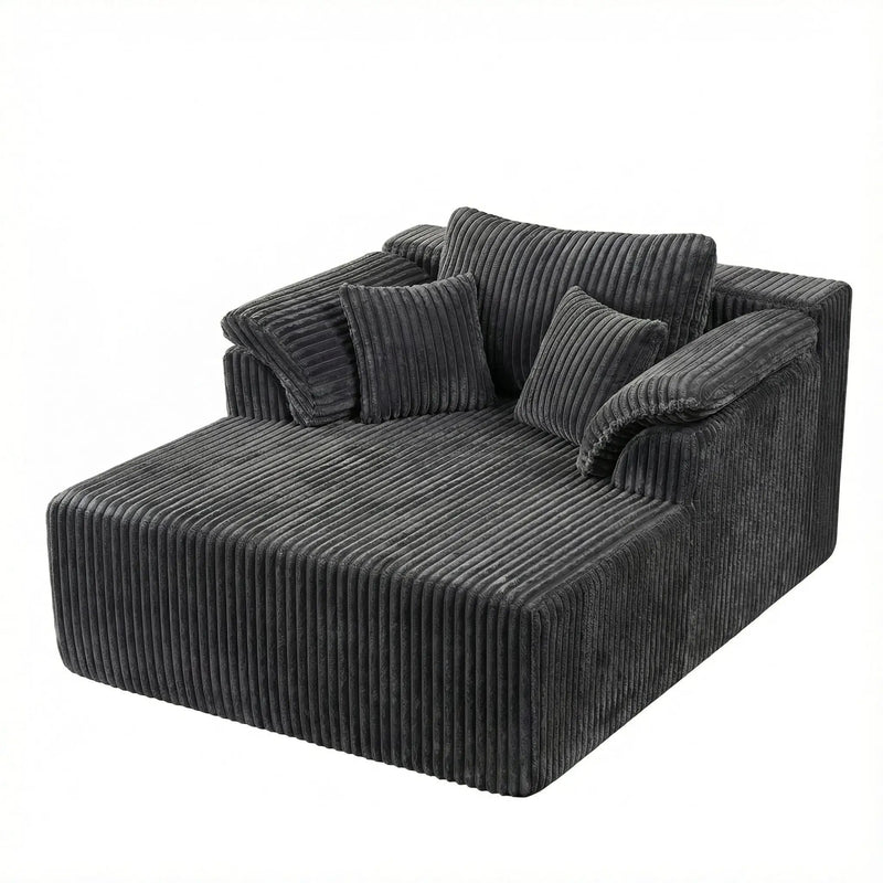 Chaise Lounge Chair, Deep Seat Sleeper Couch For Living Room by HouseOfZazla