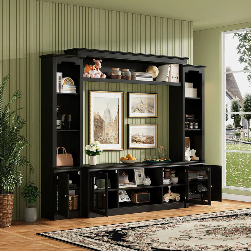 All-In-One TV Stand With Bookcase For TVs Up To 65" by Unique Piece Furniture