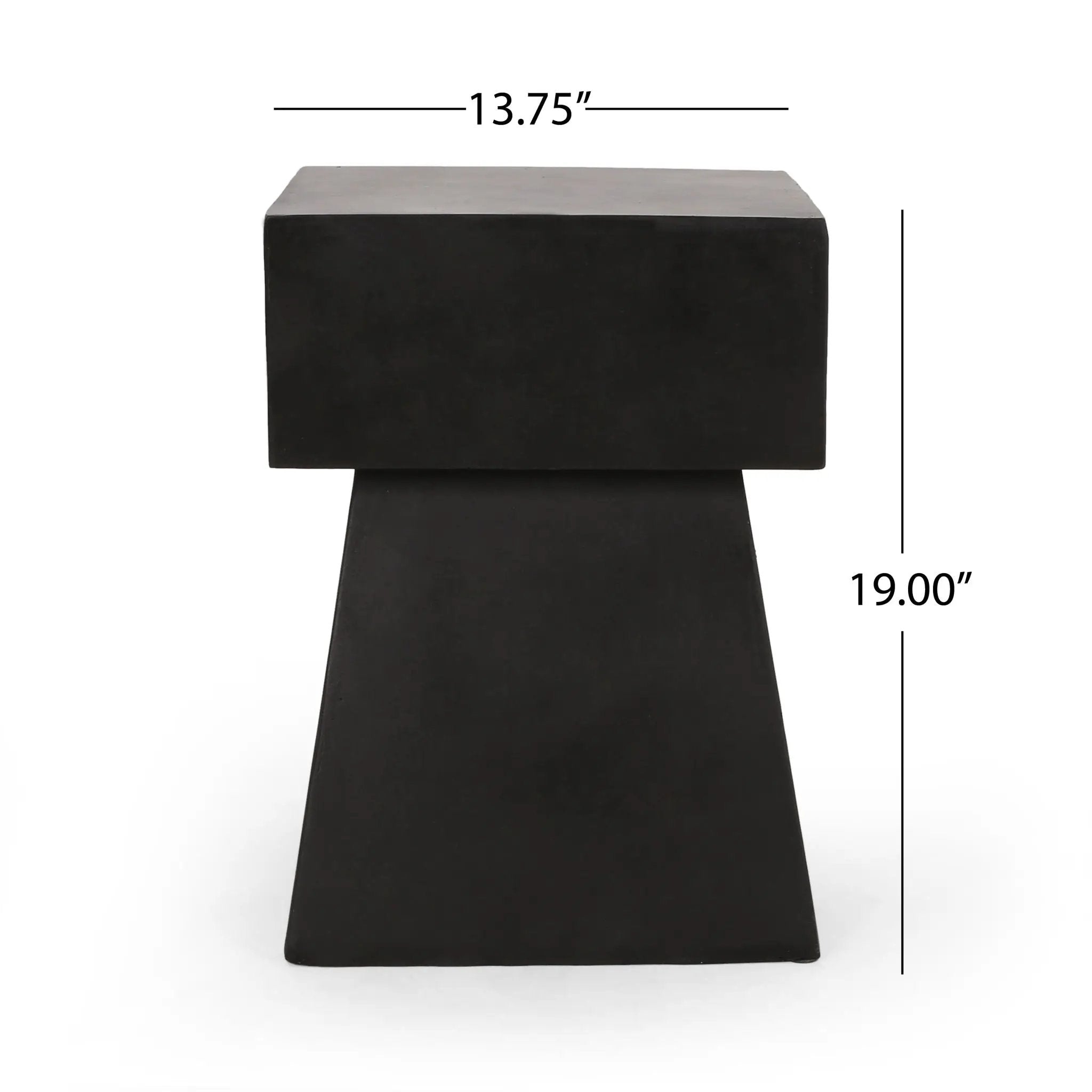 Outdoor Side Table, Patio End Table - Black by HouseOfZazla