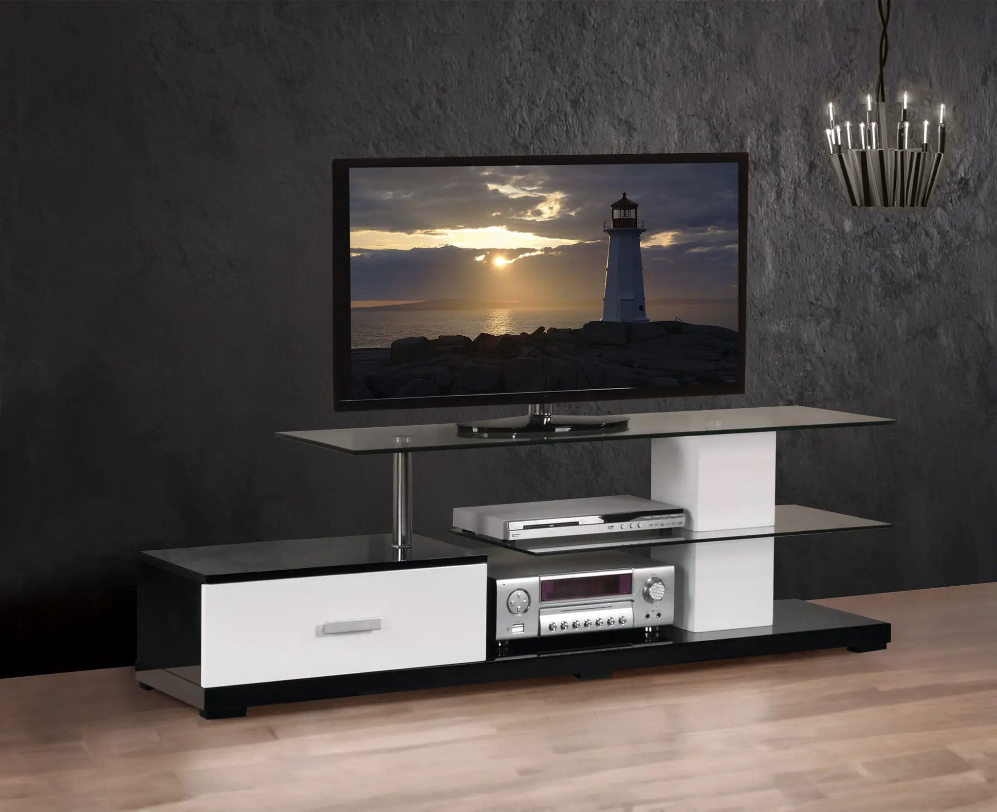 Ivana - TV Stand - White / Black by Unique Piece Furniture