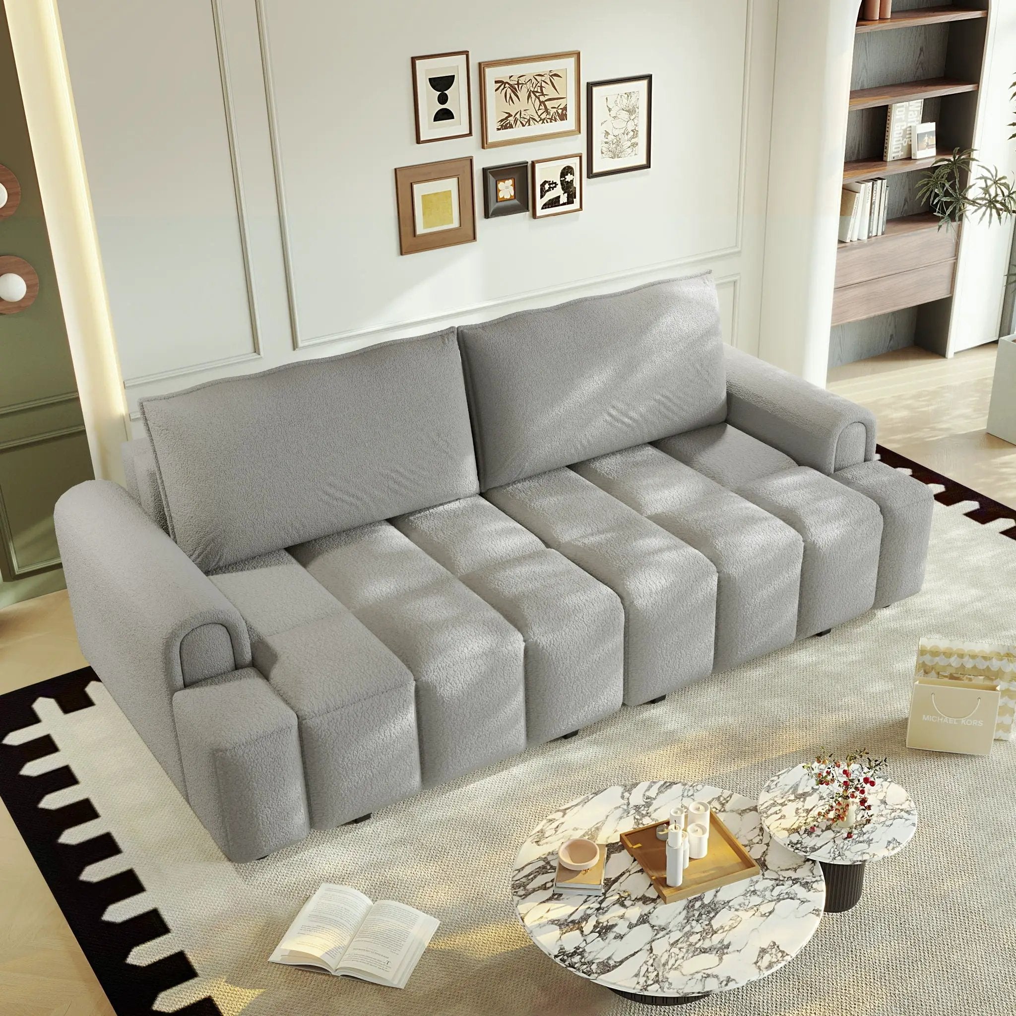 4 Seater Modern Couch With Seats Storage by HouseOfZazla