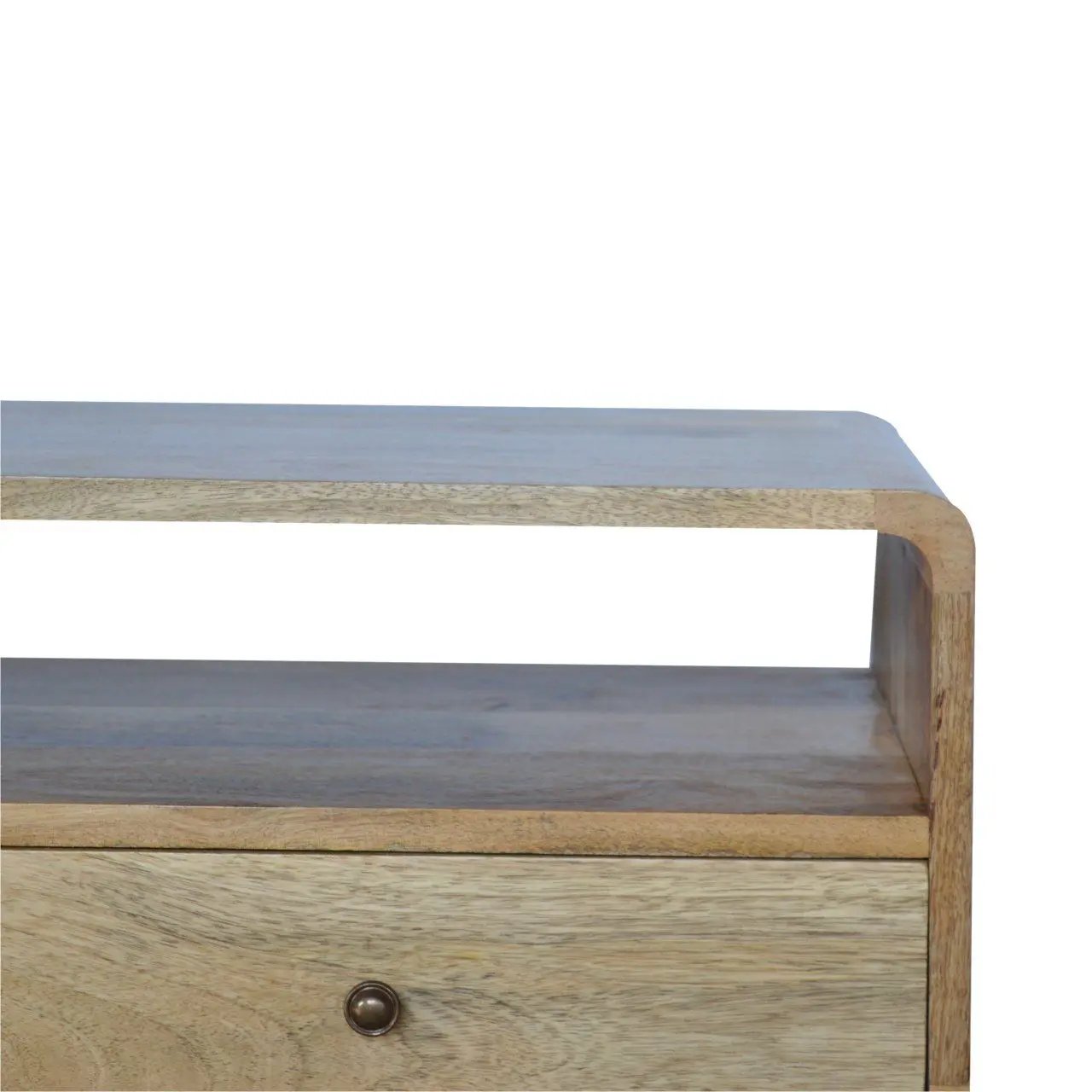 Solid Wood Curved Media Unit by HouseOfZazla