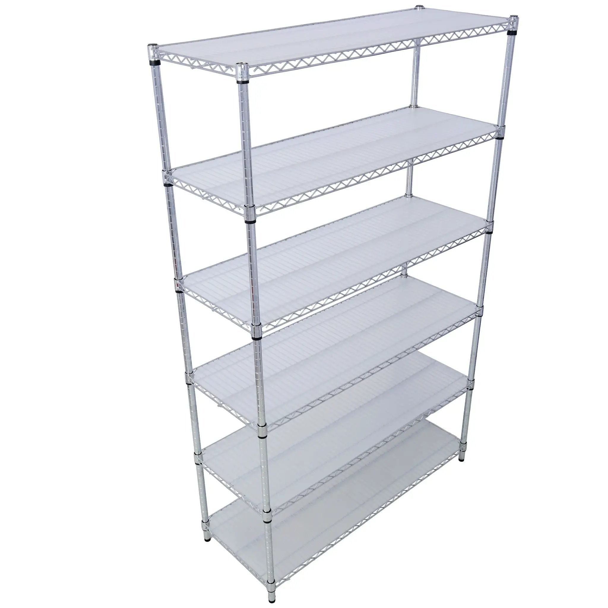 6 Tier 6000Lbs Capacity Nsf Metal Shelf Wire Shelving Unit, Heavy Duty Adjustable Storage Rack With Wheels & Shelf Liners For Commercial Grade Utility Steel Storage Rack by Unique Piece Furniture