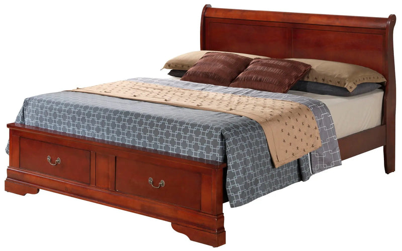 Upholstered Panel Sleigh Bed Design by HouseOfZazla