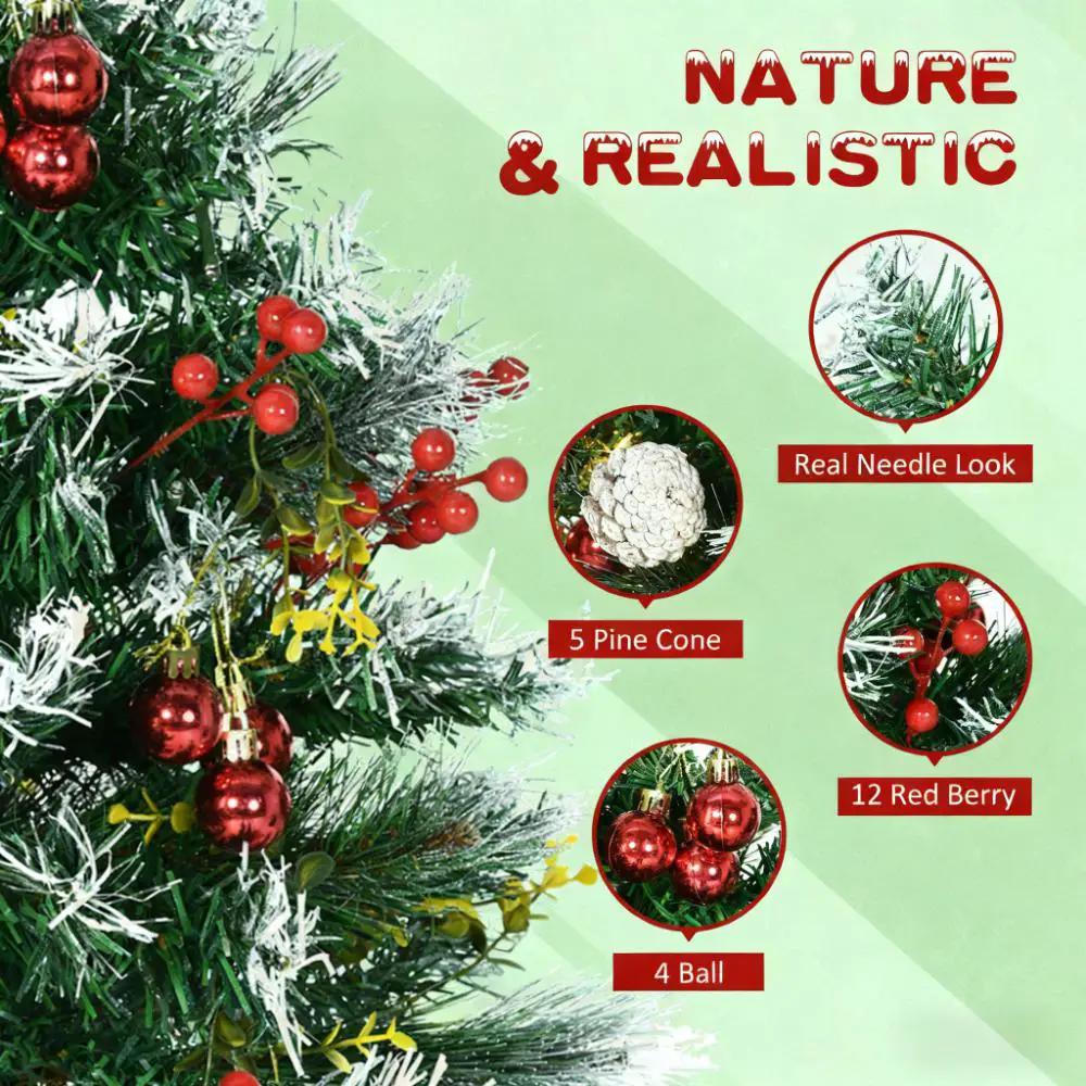 Artificial Christmas Tree, Festive Outdoor Christmas Porch Decor Set by HouseOfZazla