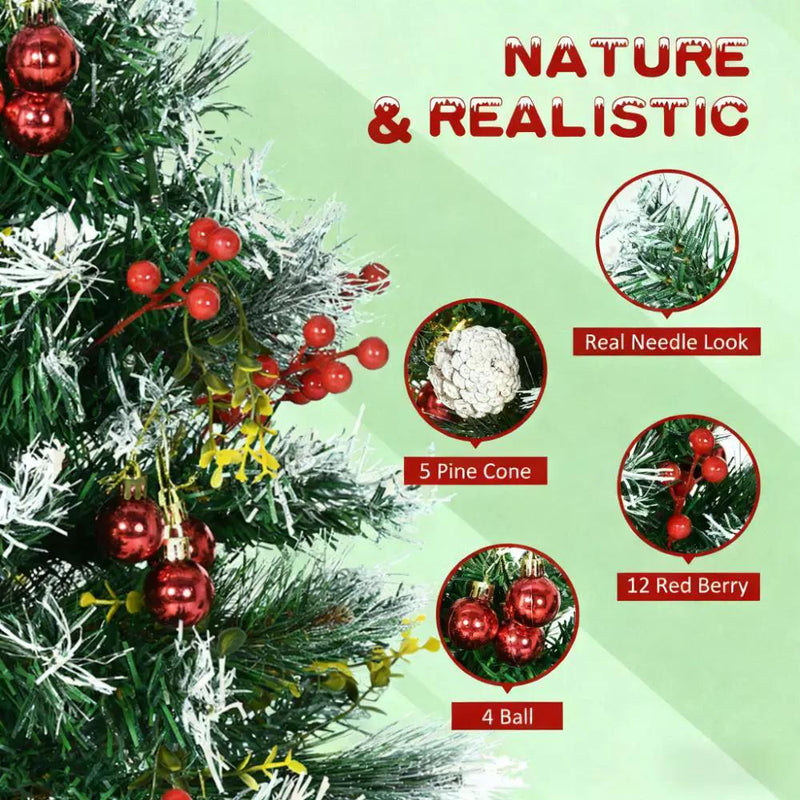 Artificial Christmas Tree, Festive Outdoor Christmas Porch Decor Set by HouseOfZazla