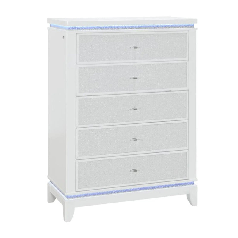 Adalid - Chest With LED Lighting - White by Unique Piece Furniture