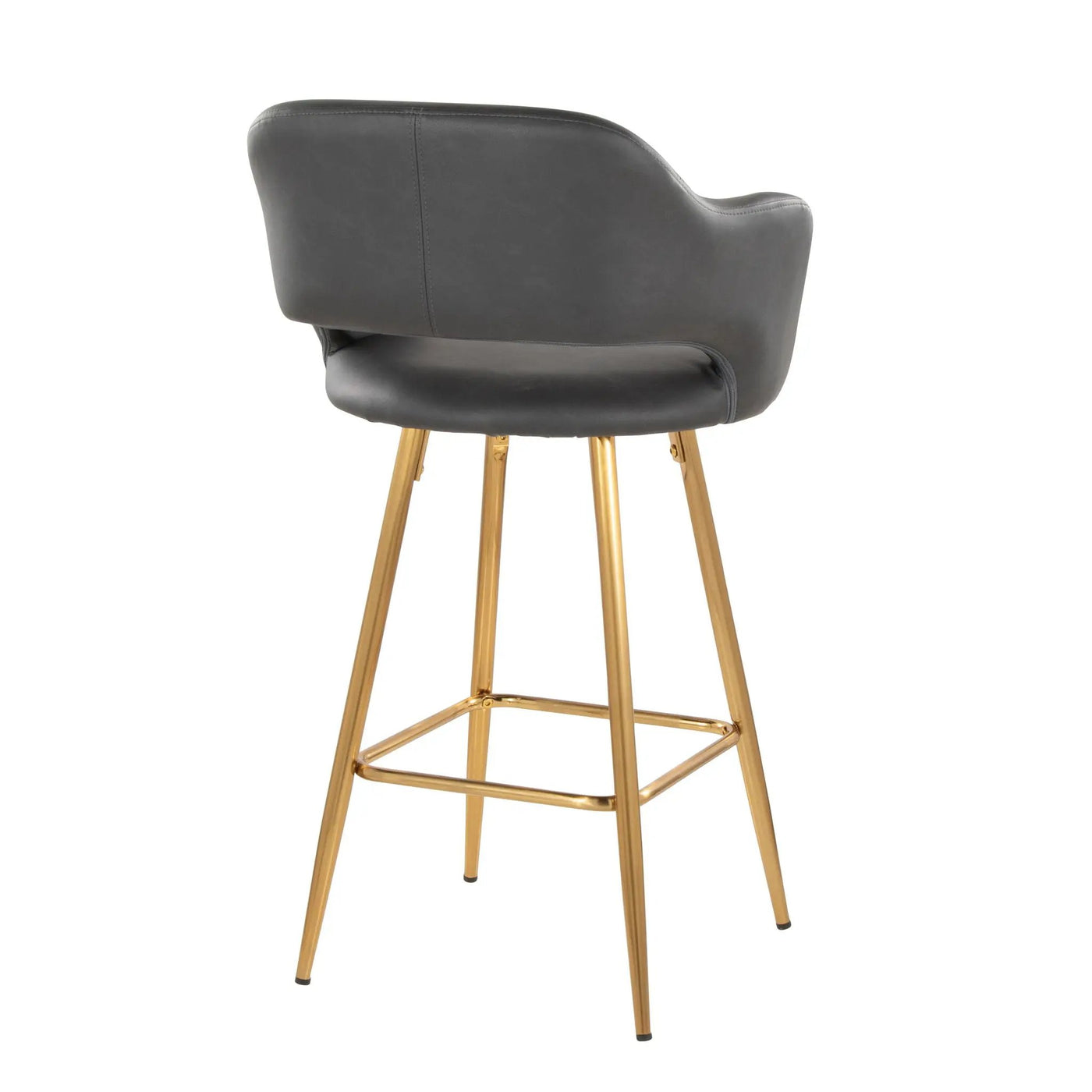 Margarite - Contemporary Fixed Height Counter Stool With Footrest (Set of 2) With Square by HouseOfZazla