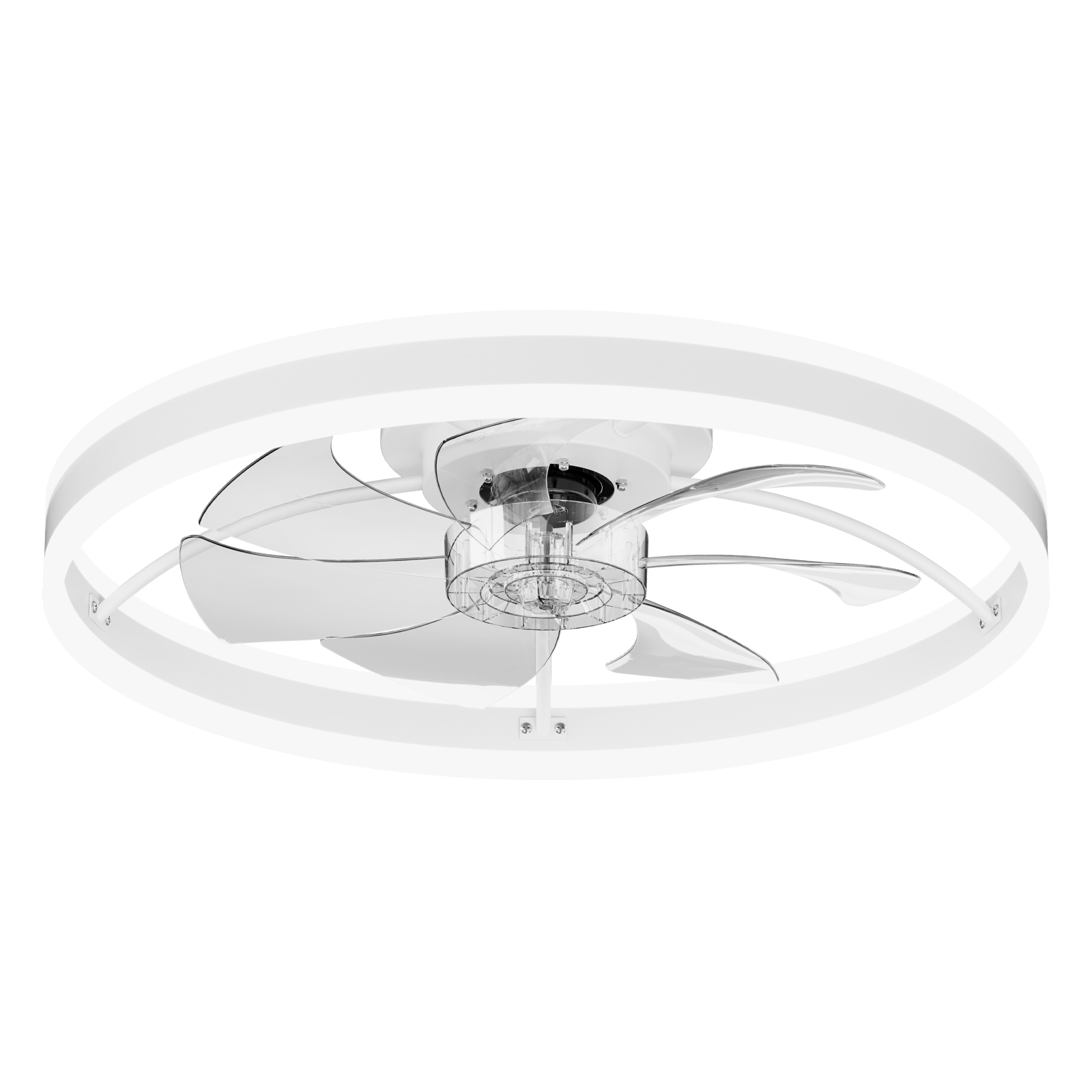 23.6 Inch Ceiling Fan with Light, Quiet DC Motor, Dimmable 3-Color LED by HouseOfZazla