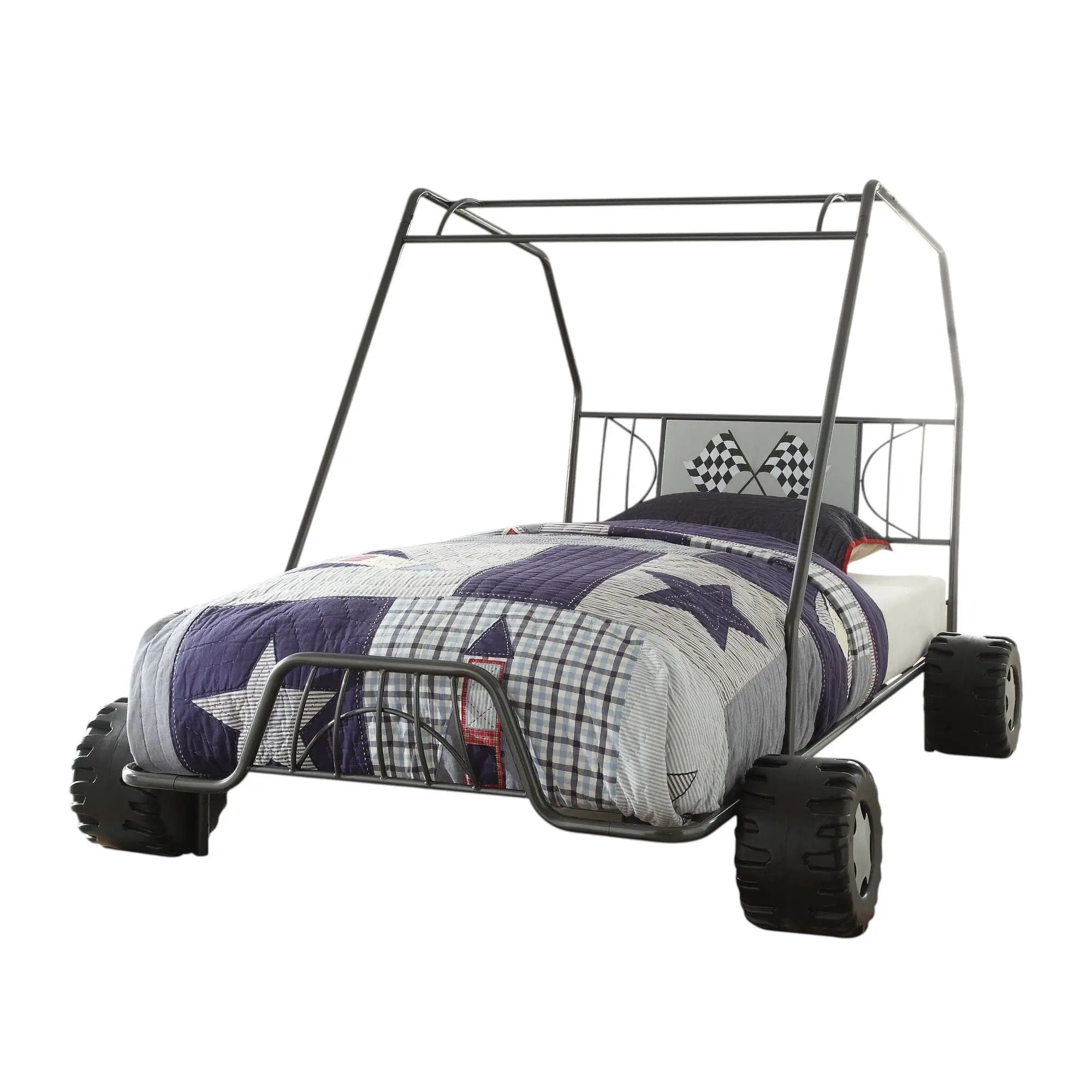Xander - Twin Go Kart Bed - Gunmetal by Unique Piece Furniture