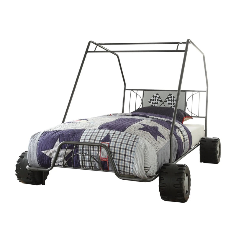 Xander - Twin Go Kart Bed - Gunmetal by Unique Piece Furniture