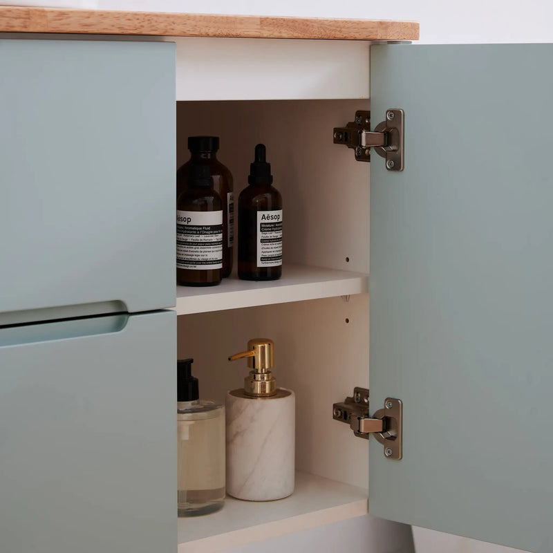 36-Inch Double Drawer + Single Door Wall-Mounted Bathroom Vanity, photo 5 of 10