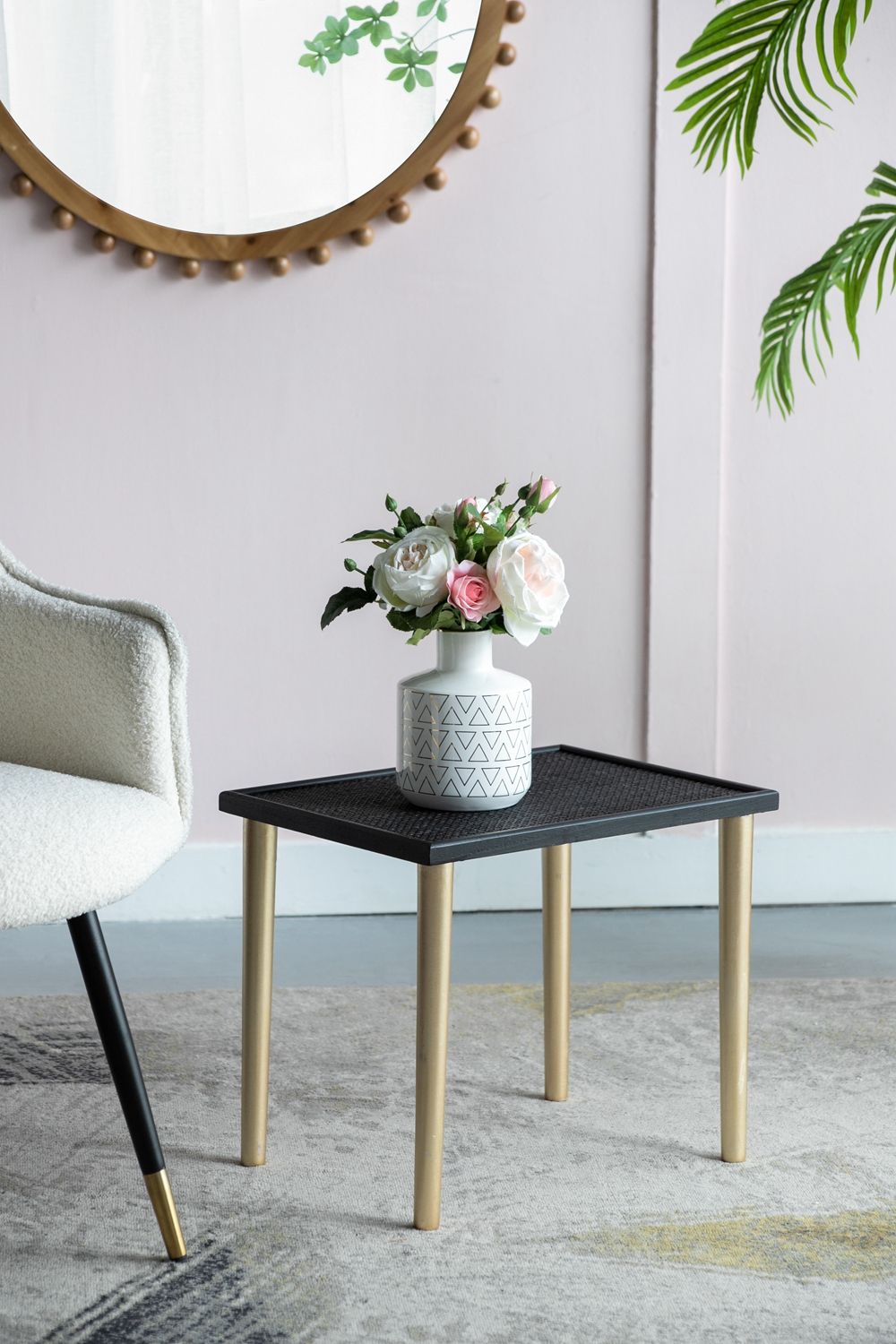Side Tables (Set of 3) - Black / Gold by HouseOfZazla
