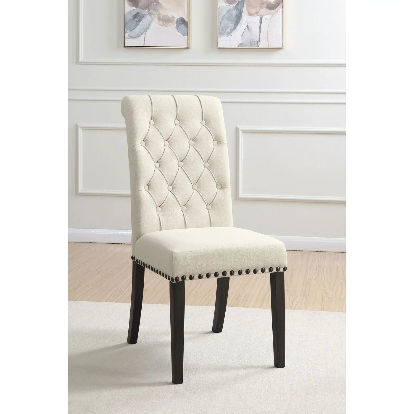 Tufted Rolled Backrest Side Chairs (Set of 2) by HouseOfZazla