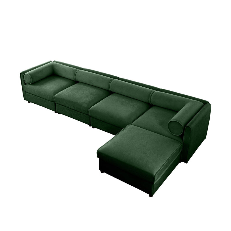 Contemporary Elegant Sofa With Storage And Ottoman by HouseOfZazla