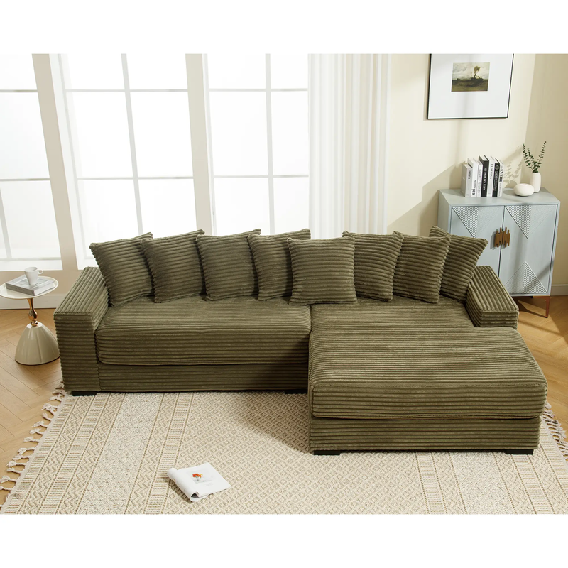 Oversized Two-Piece L-Shaped Sofa by HouseOfZazla