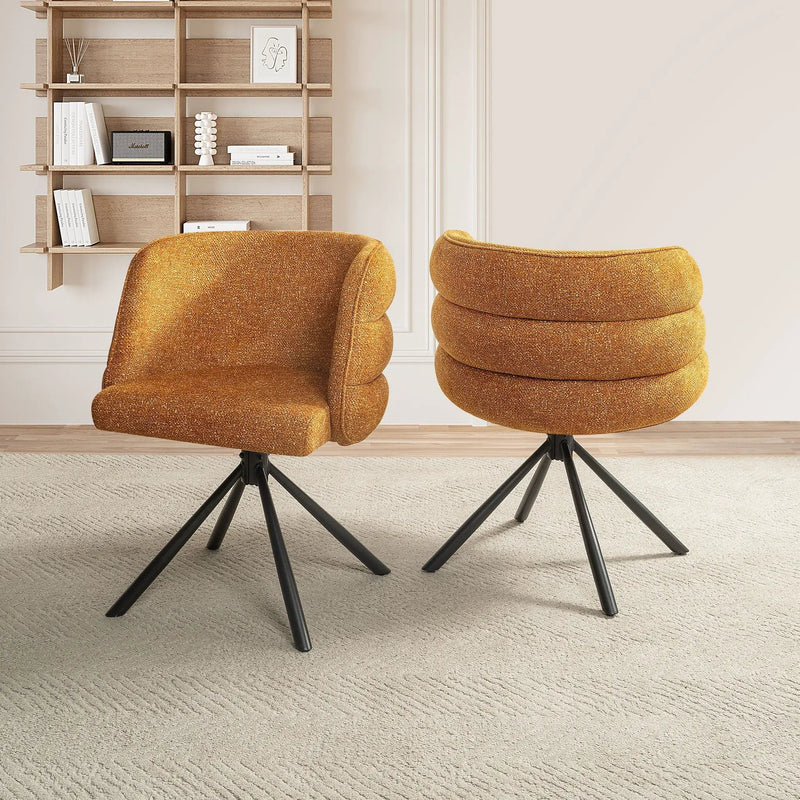 270 Degree Swivel Upholstered Desk Chairs (Set of 2) by Unique Piece Furniture