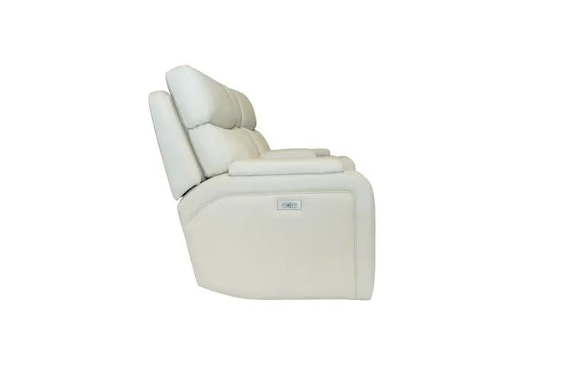 Gunner - Power Console Loveseat Recliner With Power And Power Headrest - Almond by Unique Piece Furniture