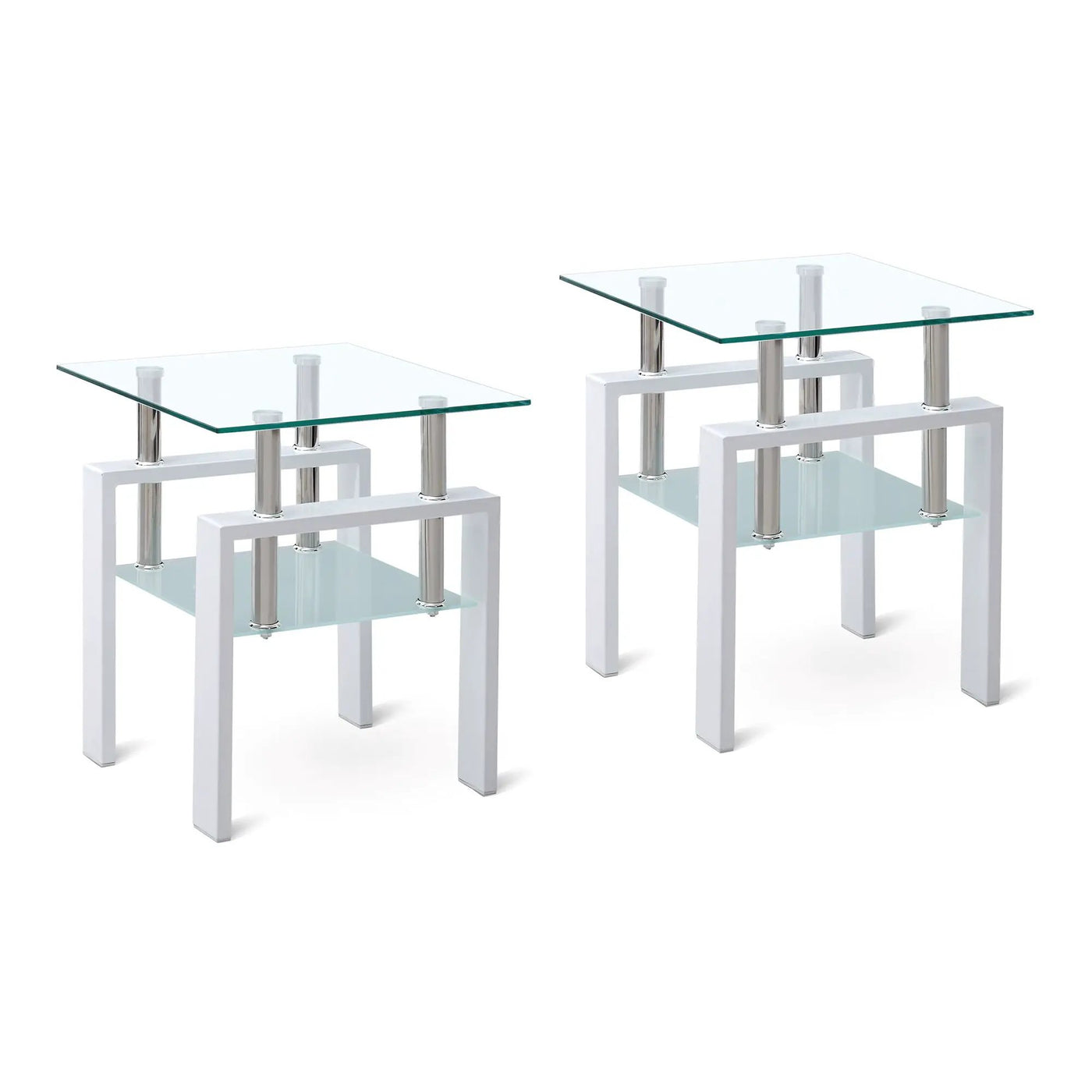 Tempered Glass Table With Storage by HouseOfZazla