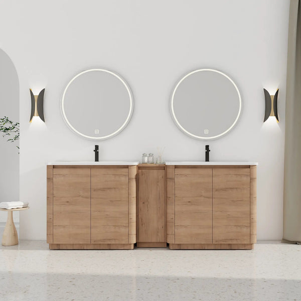 84'' Freestanding Bathroom Vanity with Ceramic Sink