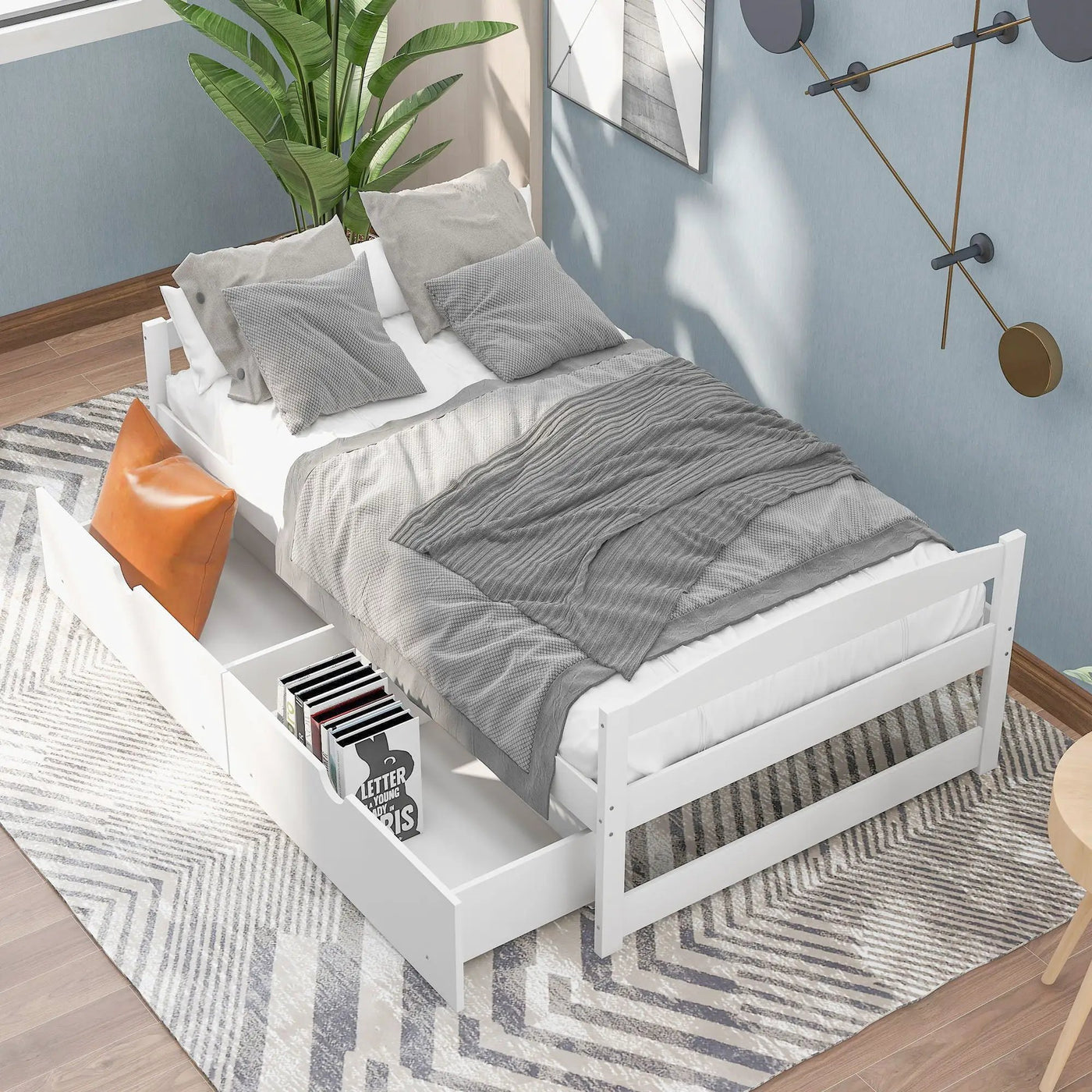 Platform Bed With 2 Drawers by HouseOfZazla