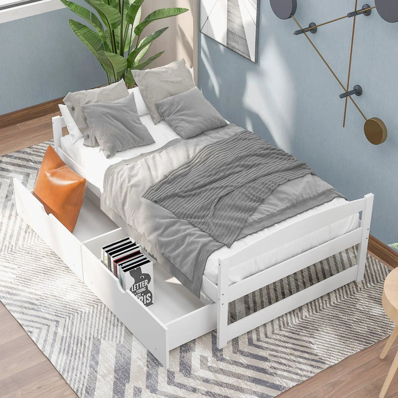 Platform Bed With 2 Drawers by Unique Piece Furniture