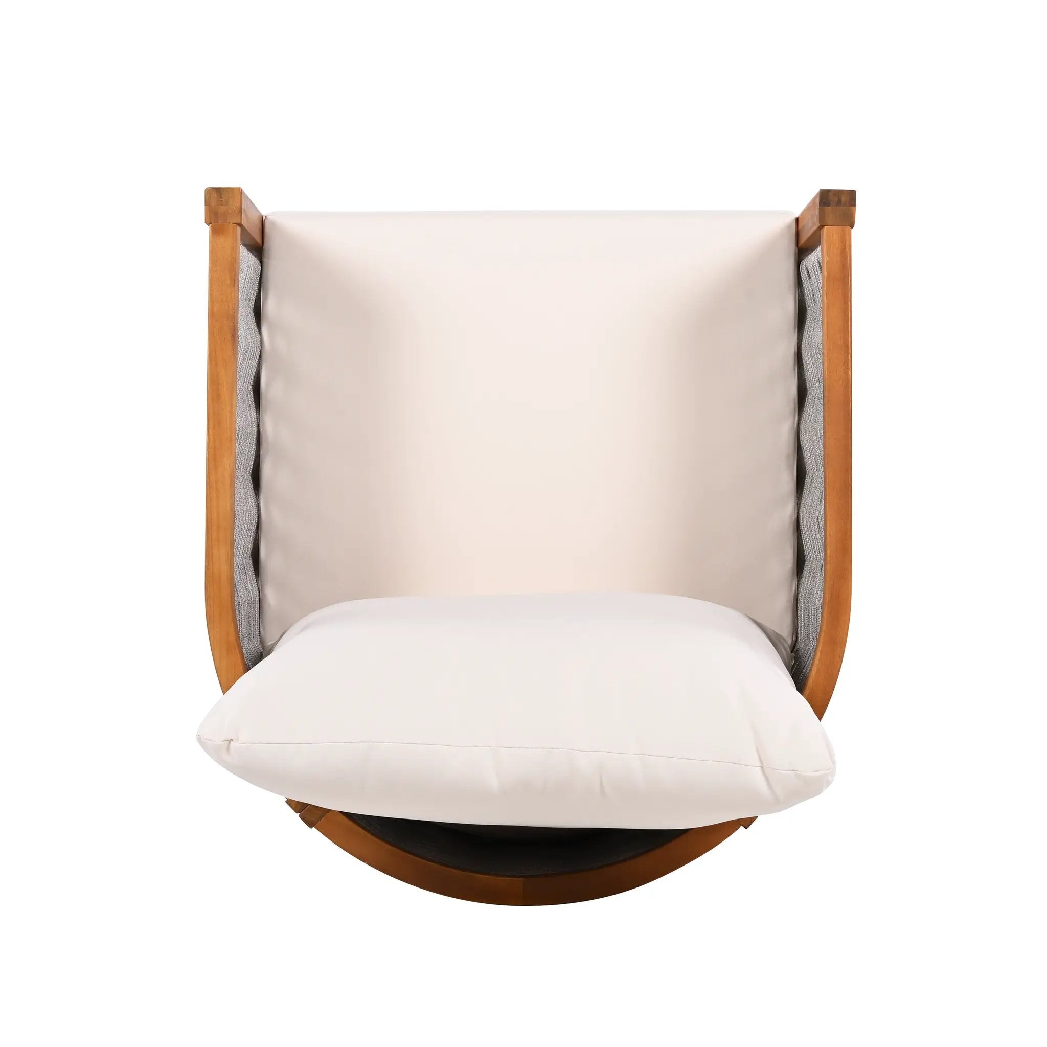 Outdoor Tub Design Armchair with Woven Rope and Acacia Wood by HouseOfZazla