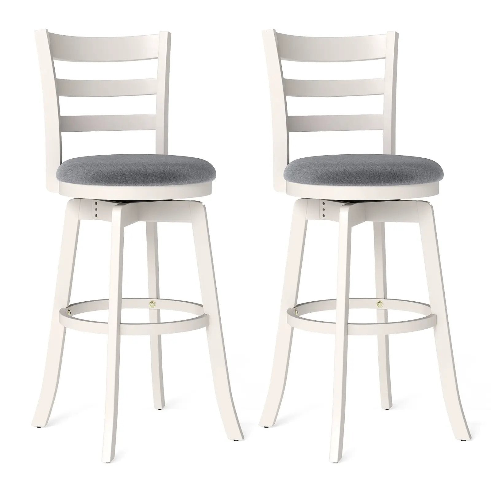 25"/30.5" Swivel Barstools Set of 2 360¬∞ Rotating Bar/Counter Height Chairs with Upholstered Seat by DirectDeals