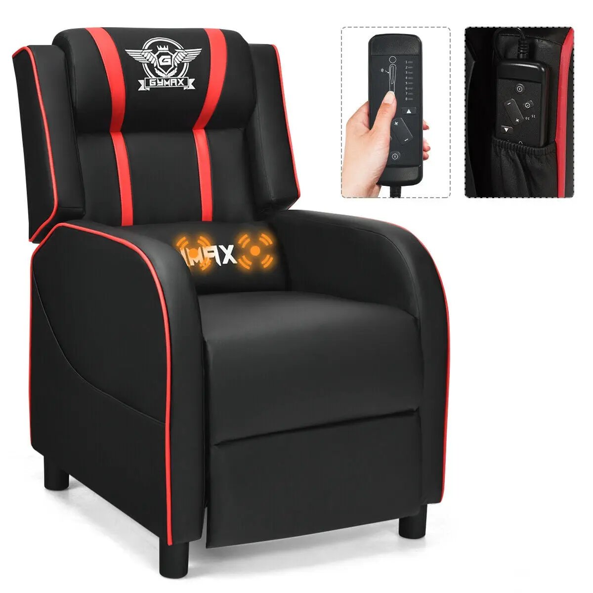 Massage Racing Gaming Single Recliner Chair, photo 6 of 11