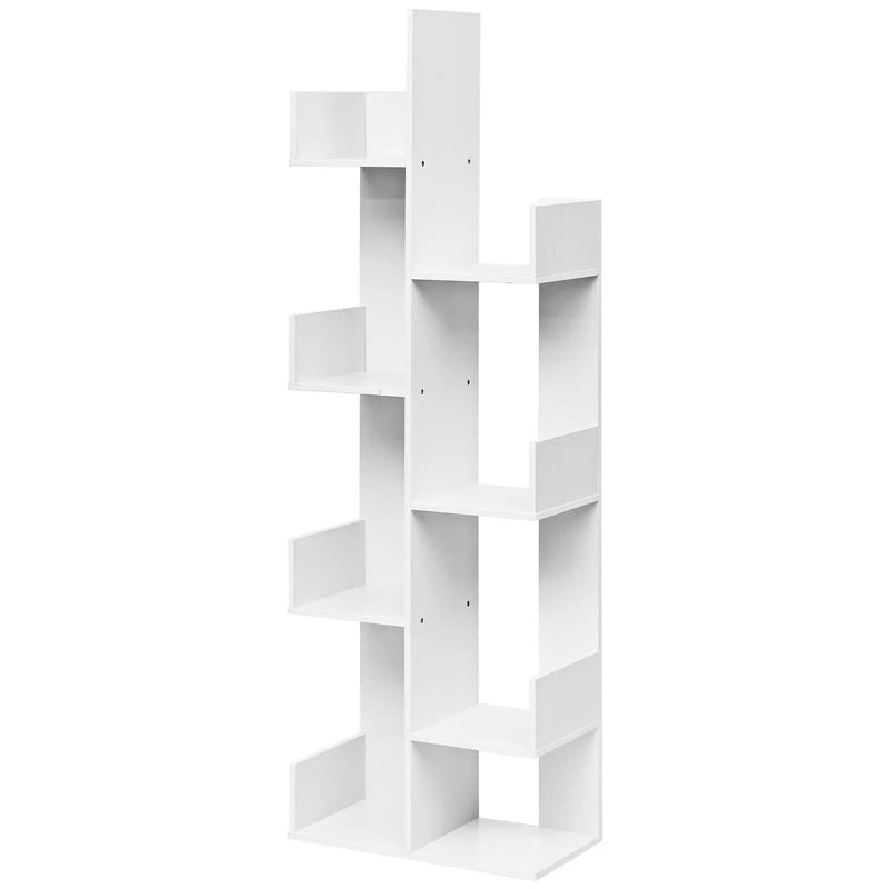 8-Tier Bookshelf Bookcase with 8 Open Compartments Space-Saving Storage Rack by DirectDeals